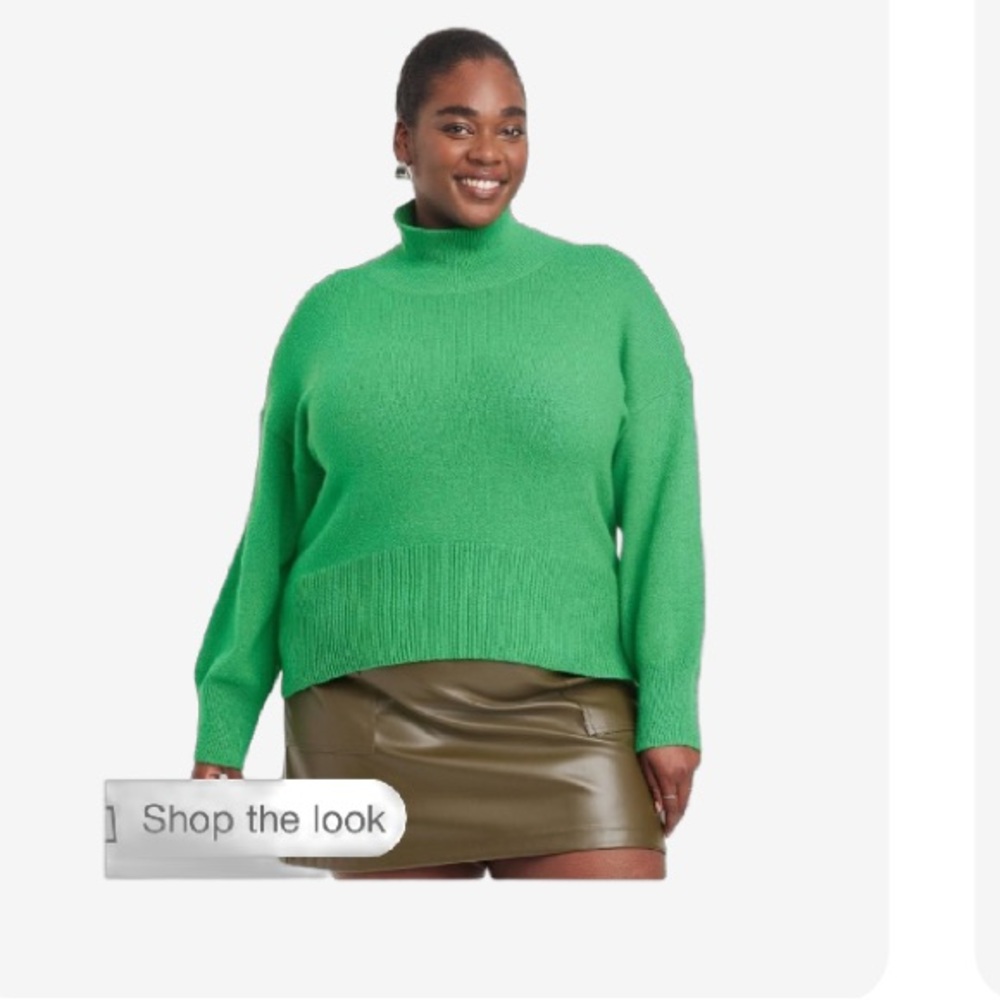 Green Turtleneck Sweater
